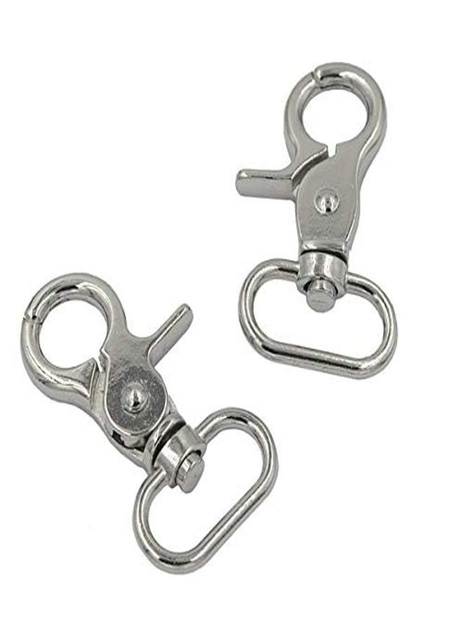 شوبيي شوبي 4 قطع من مشابك مخلب الكركند الدوارة، حبال تعليق دوارة، خطافات تثبيت دوارة، حزام لحقائب الأعمال اليدوية، لوازم الفنون والحرف، مستلزمات المجوهرات، سلسلة مفاتيح، حلقات مفاتيح، موصل (1 بوصة فضي) - Image 2